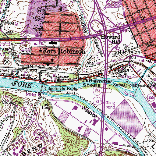 Topographic Map of Dry Hollow, TN