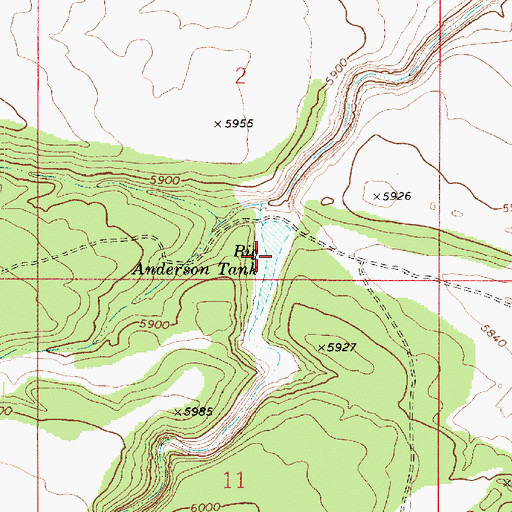 Topographic Map of Big Anderson Tank, AZ