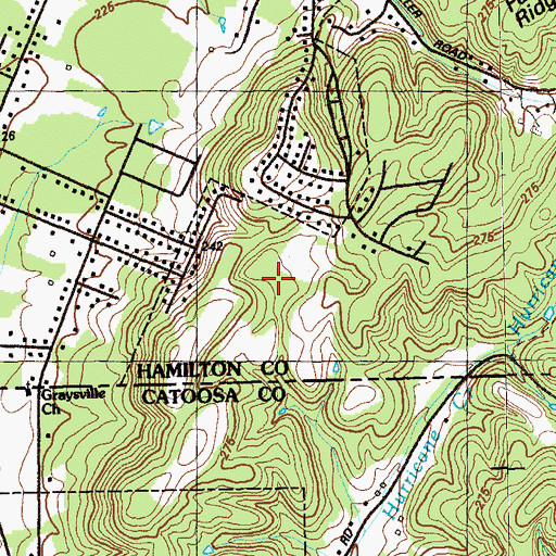 Topographic Map of Dry Pond, TN