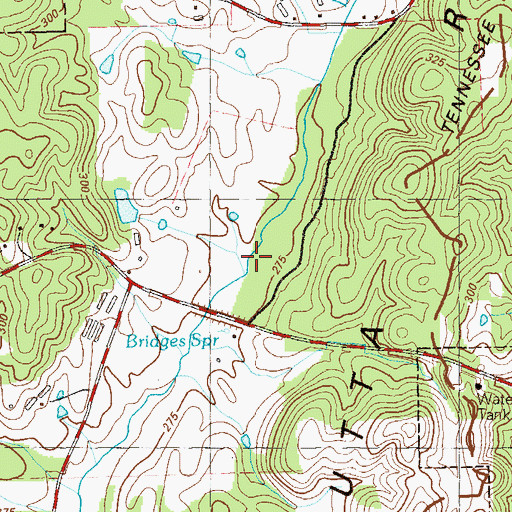 Topographic Map of Dry Valley, GA