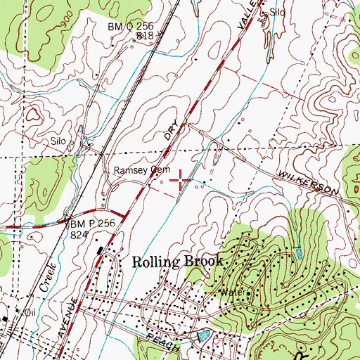 Topographic Map of Dry Valley, TN