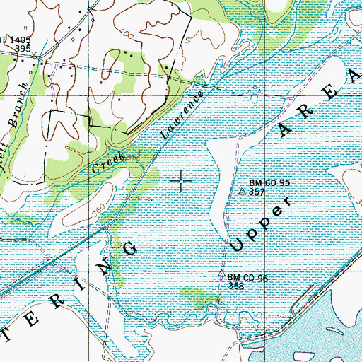 Topographic Map of Duck River Dewatering Area, TN