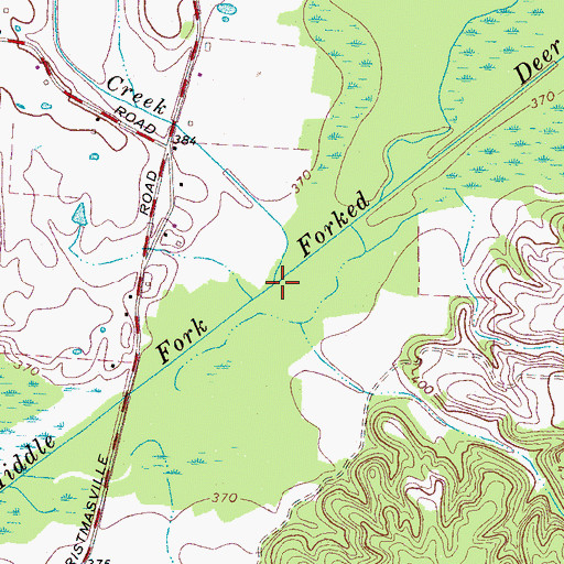 Topographic Map of Duffys Creek, TN