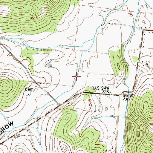 Topographic Map of Dug Hollow, TN