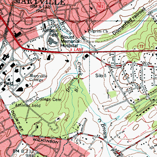 Topographic Map of Duncan Branch, TN