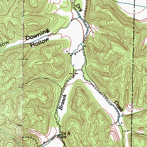 Topographic Map of Duncan Hollow, TN