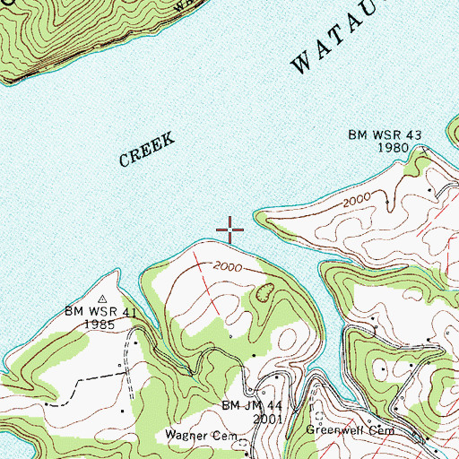 Topographic Map of Duncan Hollow, TN