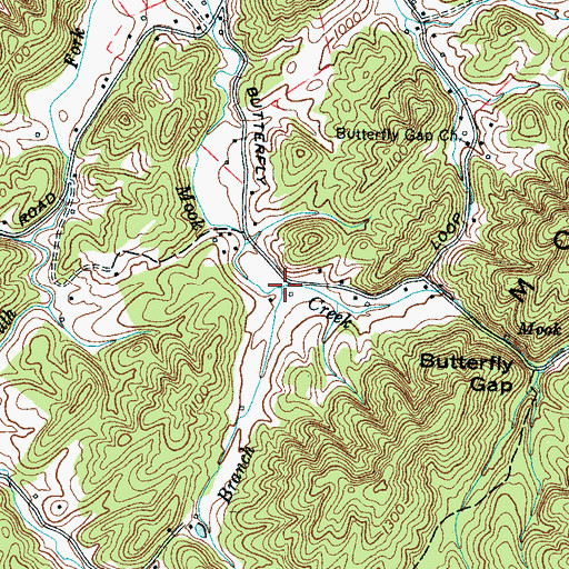 Topographic Map of Dunlap Branch, TN