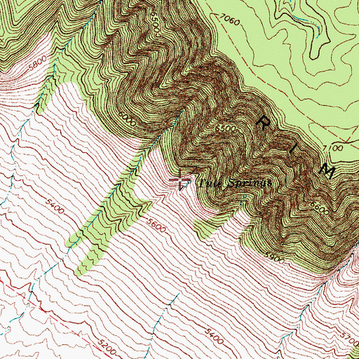 Topographic Map of Tule Springs, AZ