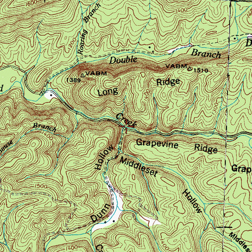 Topographic Map of Dunn Hollow, TN