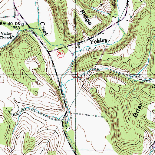 Topographic Map of Dupree Hollow, TN