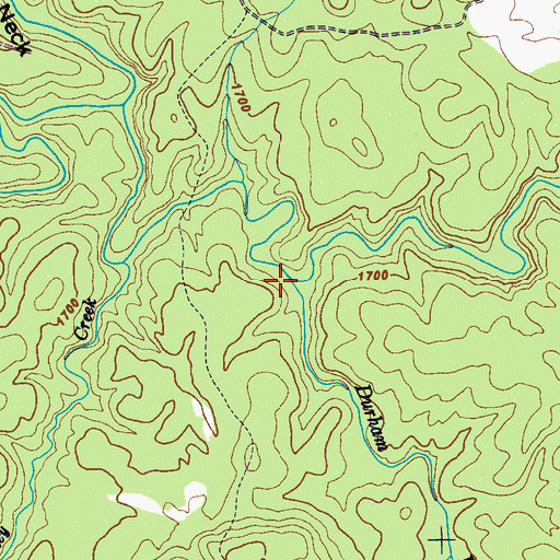 Topographic Map of Durham Branch, TN