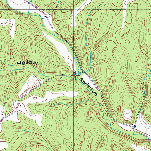 Topographic Map of Dyestone Hollow, TN