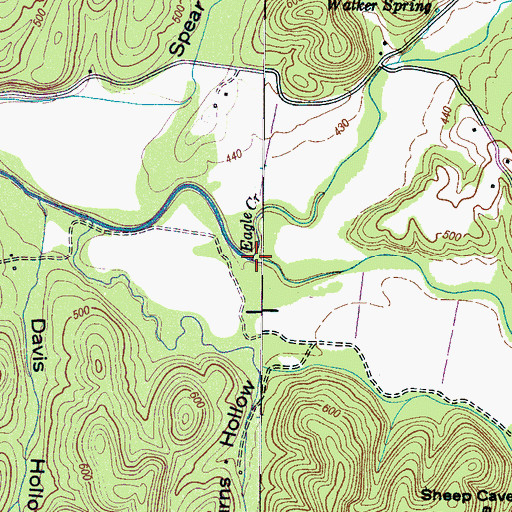 Topographic Map of Eagle Creek, TN