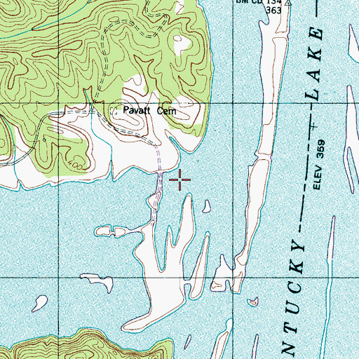 Topographic Map of Eagle Creek, TN