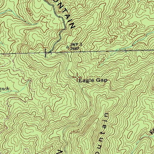 Topographic Map of Eagle Gap, TN