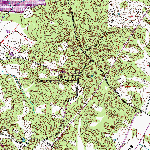 Topographic Map of Eagle Hill Community Center, TN