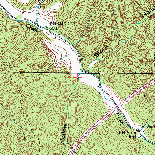 Topographic Map of Eagle Hollow, TN