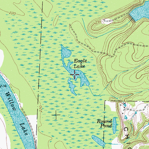 Topographic Map of Eagle Lake, TN