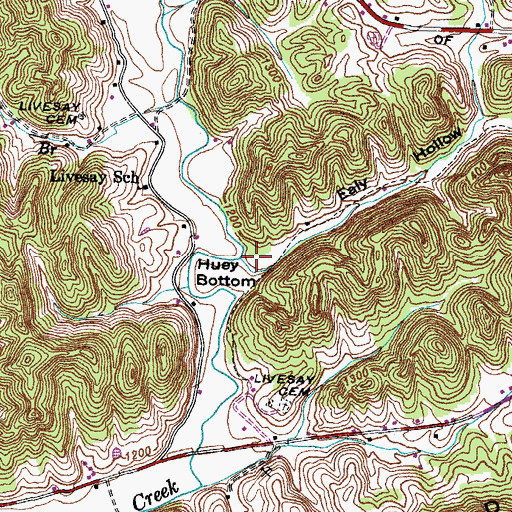 Topographic Map of Ealy Hollow, TN