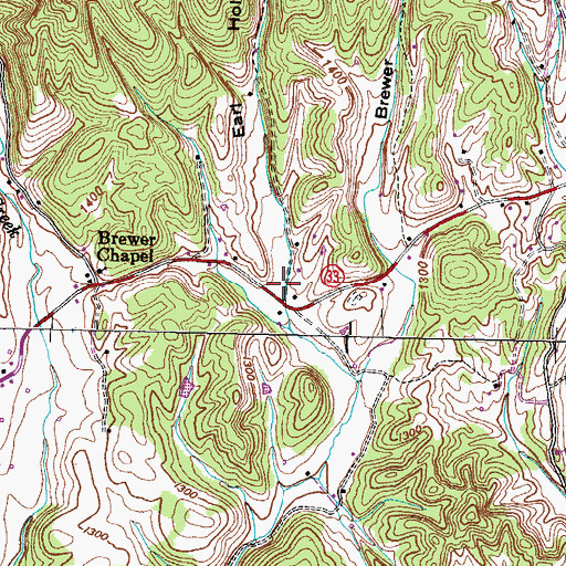 Topographic Map of Earl Hollow, TN