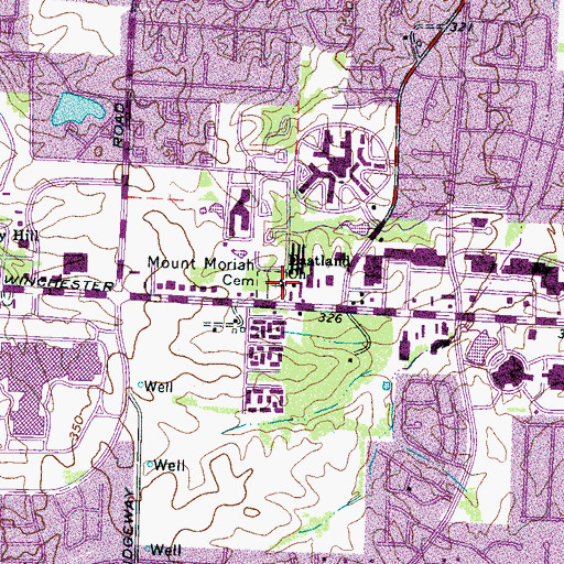 Topographic Map of Eastland Church, TN