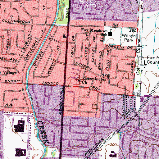 Topographic Map of Eastminster Church, TN