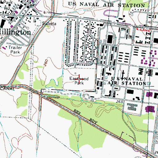 Topographic Map of Eastwood Park, TN