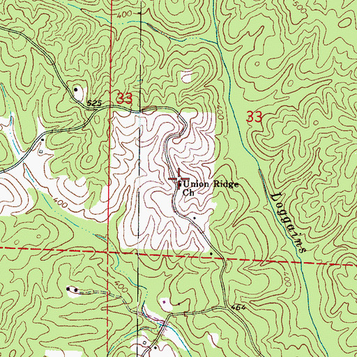 Topographic Map of Union Ridge Church, AL