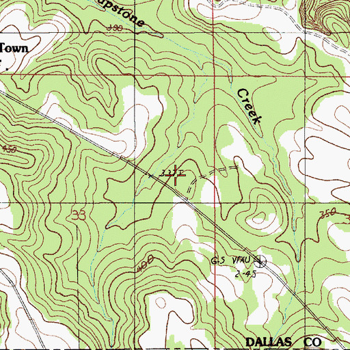 Topographic Map of Union Springs Church, AL