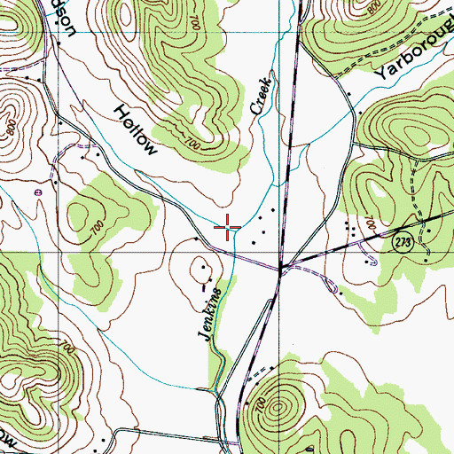 Topographic Map of Edmundson Hollow, TN