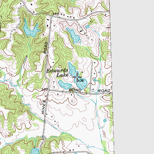 Topographic Map of Too Lazy To Farm Lake, TN