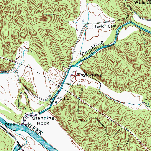 Topographic Map of Egypt Hollow, TN