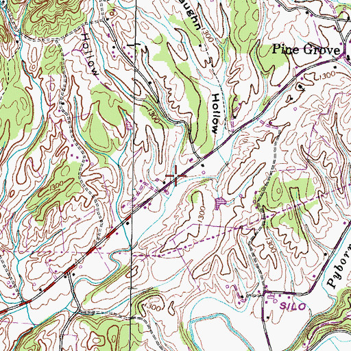 Topographic Map of Eisenhour Hollow, TN