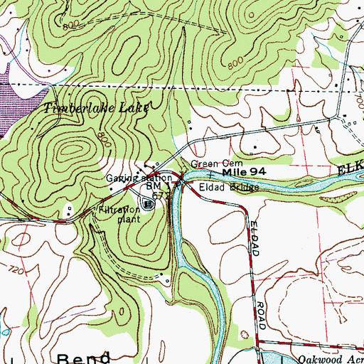 Topographic Map of Eldad Bridge, TN