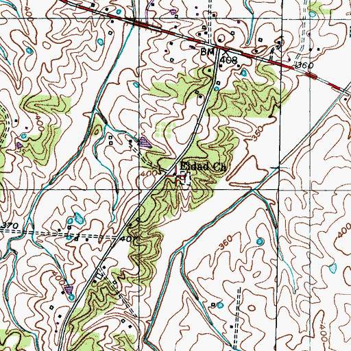 Topographic Map of Eldad Church, TN