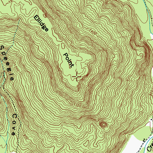 Topographic Map of Ellidge Point, TN