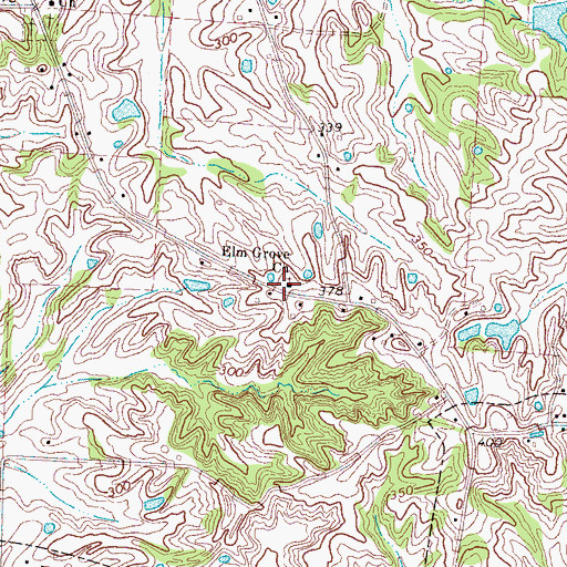 Topographic Map of Elm Grove Church, TN