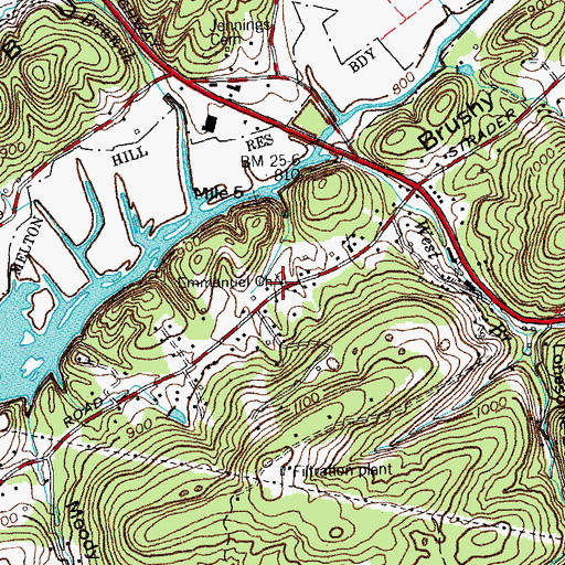 Topographic Map of Emmanuel Church, TN