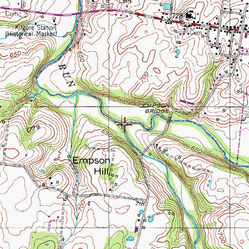 Topographic Map of Empson Branch, TN