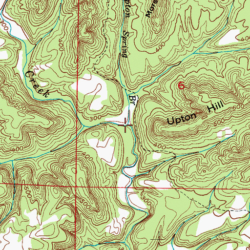 Topographic Map of Upton Spring Branch, AL