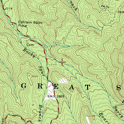 Topographic Map of Enloe Hollow Branch, TN