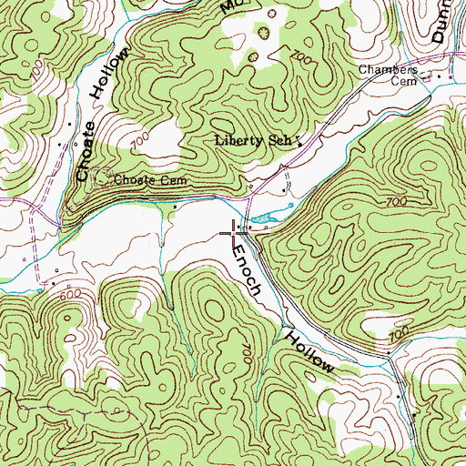 Topographic Map of Enoch Hollow, TN