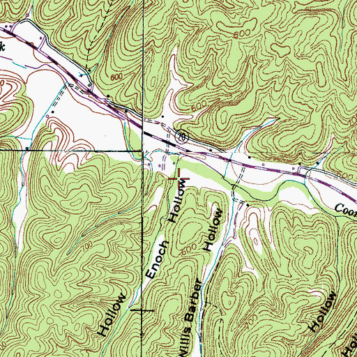 Topographic Map of Enoch Hollow, TN