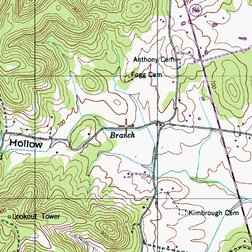 Topographic Map of Enon Hollow, TN