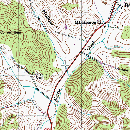 Topographic Map of Epps Hollow, TN