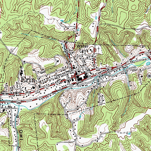 Topographic Map of Erin, TN
