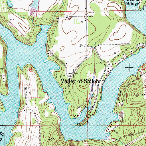 Topographic Map of Valley of Shiloh, AL