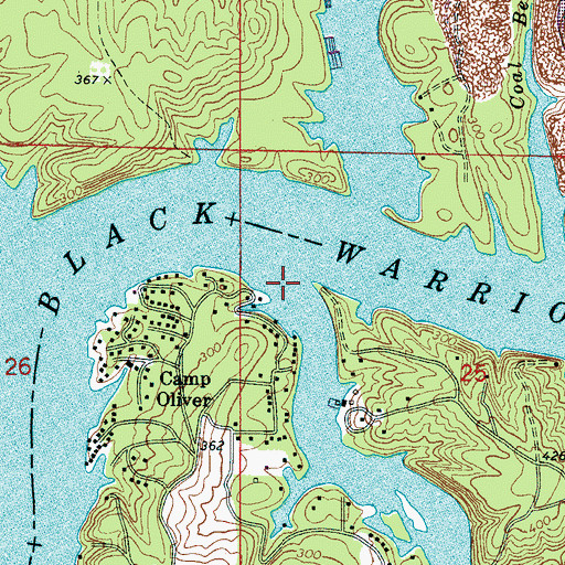 Topographic Map of Valley Creek, AL