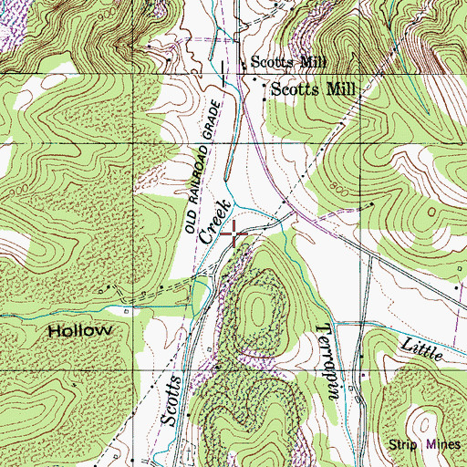 Topographic Map of Ettaton School, TN